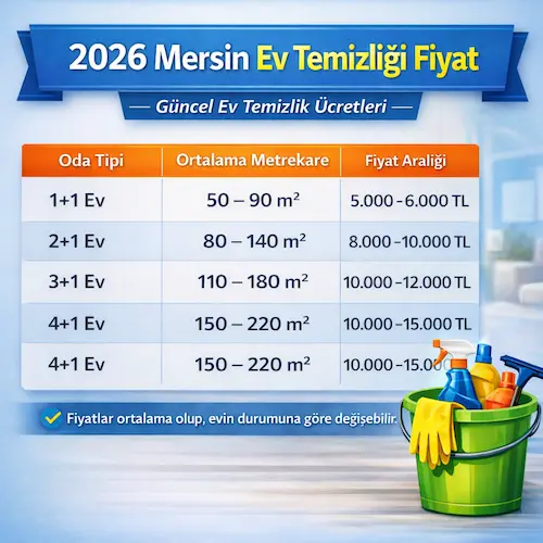 Mersin Ev Temizliği Fiyat