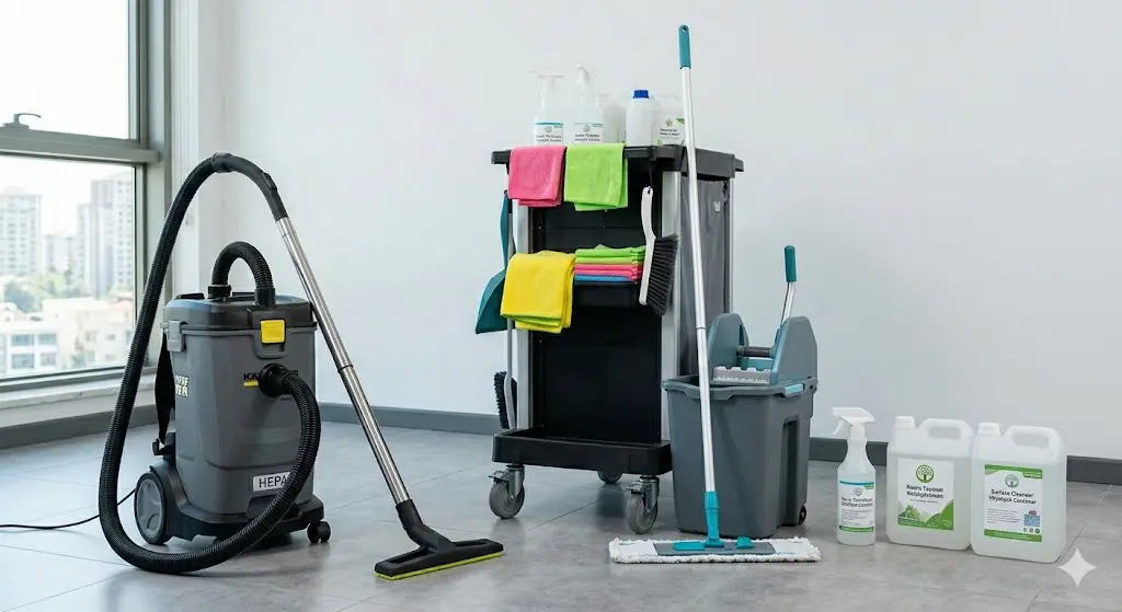 Mersin ev ve inşaat sonrası temizlik ekipmanları HEPA vakum ve biyolojik ürünler